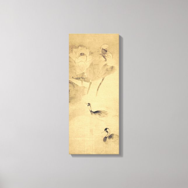 Lienzo Waterfowls de Tawaraya Sōtatsu (Anverso)