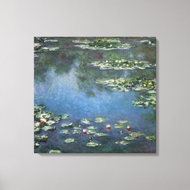 Lienzo Waterlilies por Claude Monet, Flores de época (Anverso)