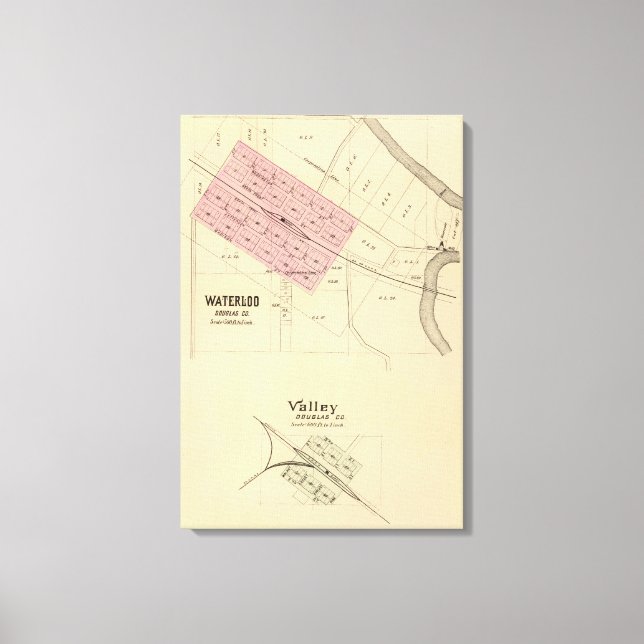 Lienzo Waterloo y Valley, Nebraska (Anverso)
