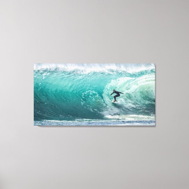 Lienzo Wave, Surfer, Beautiful Landscape Canvas Print (Anverso)