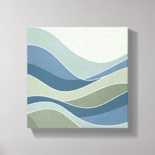 Lienzo Waves Geométricas Suaves Muro Minimalista de tela 