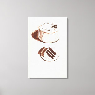 Lienzo Wayne Thiebaud - Pastel de chocolate - 1971