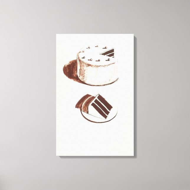 Lienzo Wayne Thiebaud - Pastel de chocolate - 1971 (Anverso)