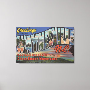 Lienzo Waynesville, Carolina del Norte - escena grande de