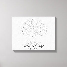Lienzo Wedding Fingerprint Tree Guest Book Alternative