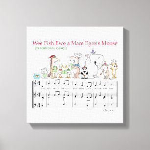 Lienzo WEE FISH EWE A MARE EGRETS MOOSE Sandra Boynton