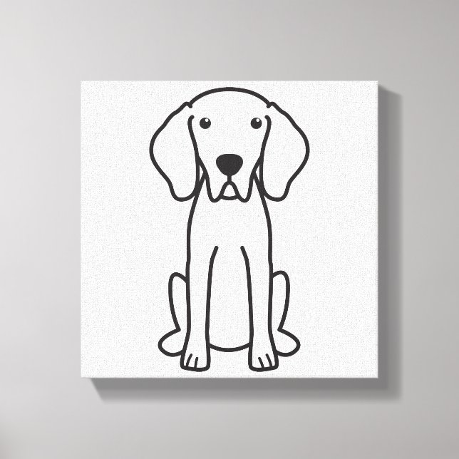 Lienzo Weimaraner Dog Personalizado (Anverso)