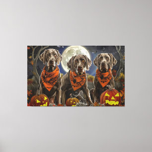 Lienzo Weimaraner Halloween Espeluznante