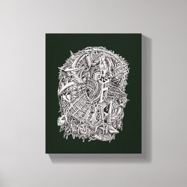 Lienzo Weirdhead por Brian Benson (Anverso)