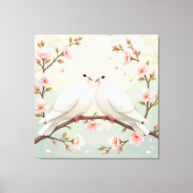 Weiße Tauben der Liebe