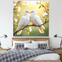 Weiße Tauben der Liebe