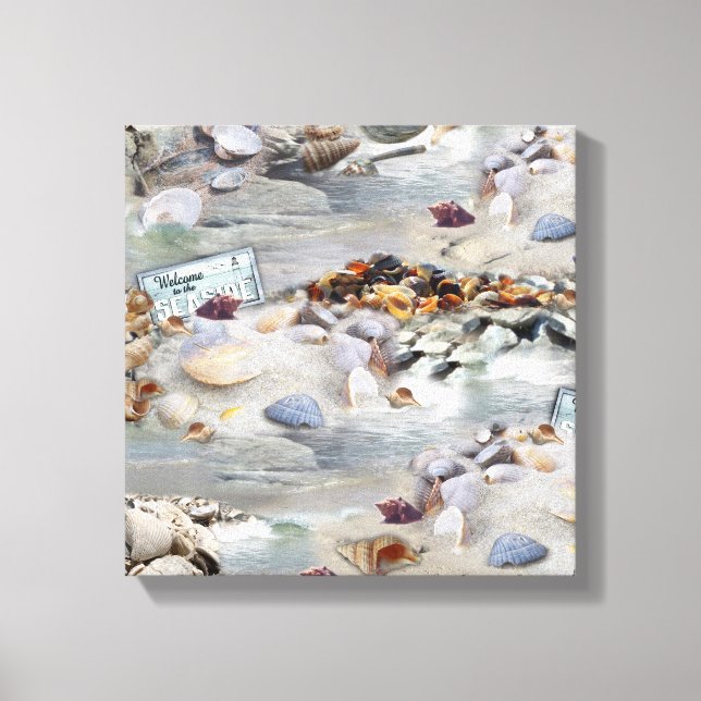 Lienzo Welcome to the Seaside (Anverso)