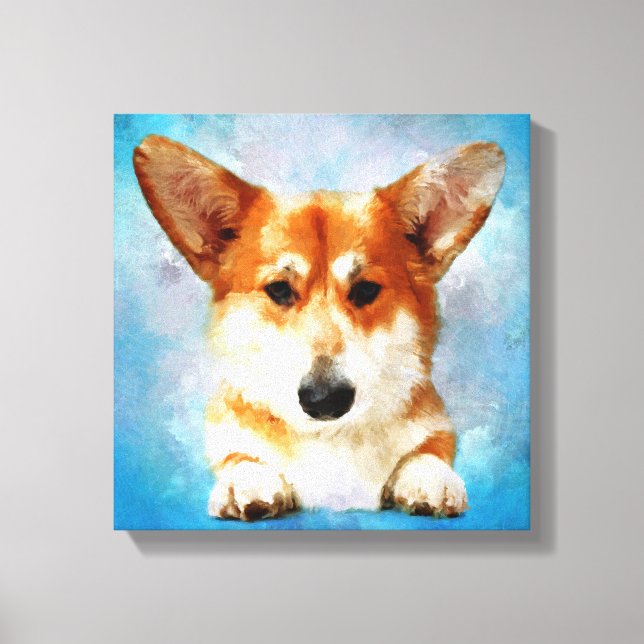 Lienzo Welsh Corgi (Anverso)