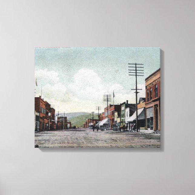 Lienzo Wenatchee, WashingtonView de la calle principal (Anverso)