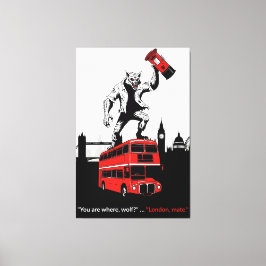 Lienzo Werewolf in London stencil canvas print