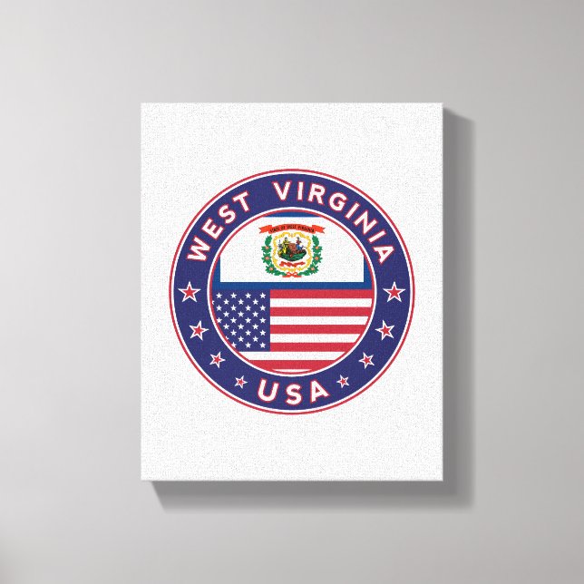 Lienzo West Virginia, USA States, West Virginia poster (Anverso)