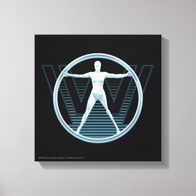 Lienzo Westworld | Logotipo Vitruvian Android (Anverso)