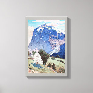 Lienzo Wetterhorn, Hiroshi Yoshida, Woodcut