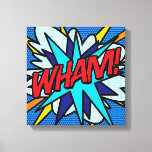 Lienzo WHAM Fun Retro Libro Pop Art<br><div class="desc">Un divertido,  fresco y moderno diseño inspirado en el arte pop del libro de historietas retro que pone el wham,  zap,  pow en tu día. El regalo perfecto para superhéroes,  amigos,  familia o como un regalo para ti mismo. Diseñado por ComicBookPop© en www.zazzle.com/comicbookpop*</div>