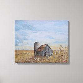 Lienzo Wheat Field and Barn