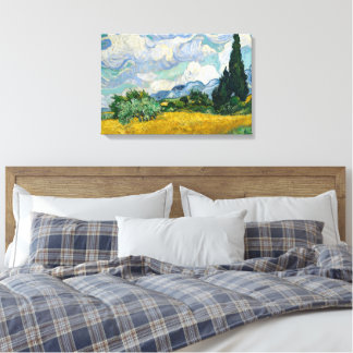 Lienzo Wheat Field with Cypresses Canvas Prints