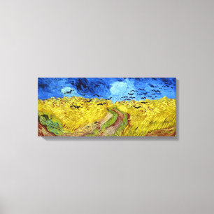 Lienzo Wheatfield de Vincent van Gogh con los cuervos