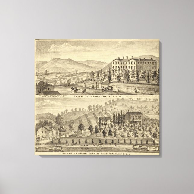 Lienzo Wheeling Female College, Wheeling (Anverso)