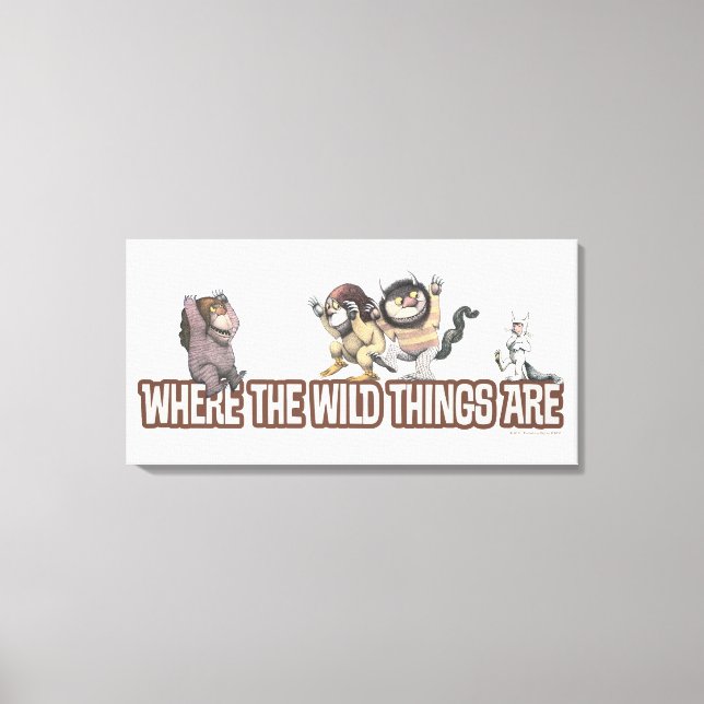 Lienzo Where the Wild Things Are Characters on Logo (Anverso)