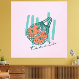 Lienzo Whimsical Tomatos Italy Farmers Market