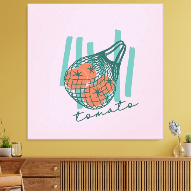 Lienzo Whimsical Tomatos Italy Farmers Market (Insitu (Sala de estar))