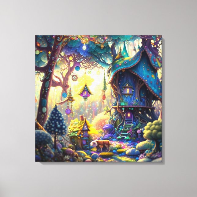Lienzo Whimsical Treehouse Canvas Art (Anverso)