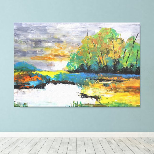 Lienzo Whispers Of Autumn, Landscape Art,  (Insitu (piso de madera))