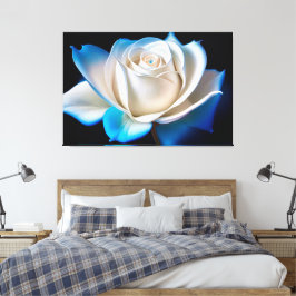 Lienzo White and Blue Rose