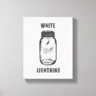 Lienzo "White Lightning" Moonshine Jar Canvas Art
