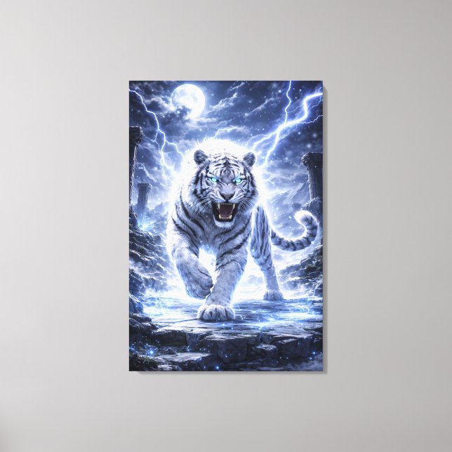 Lienzo White Tiger Ascension – Celestial Guardian | Man J (Anverso)