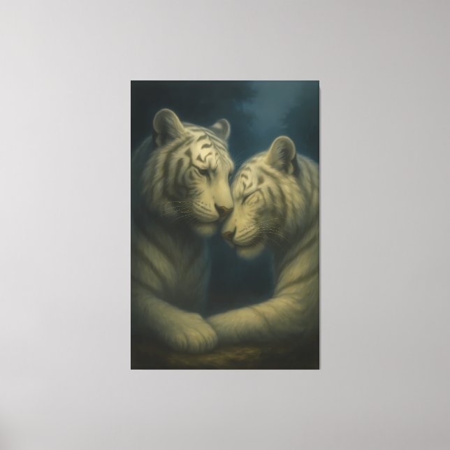 Lienzo White Tiger – Eternal Affection • Premium Fine Art (Anverso)