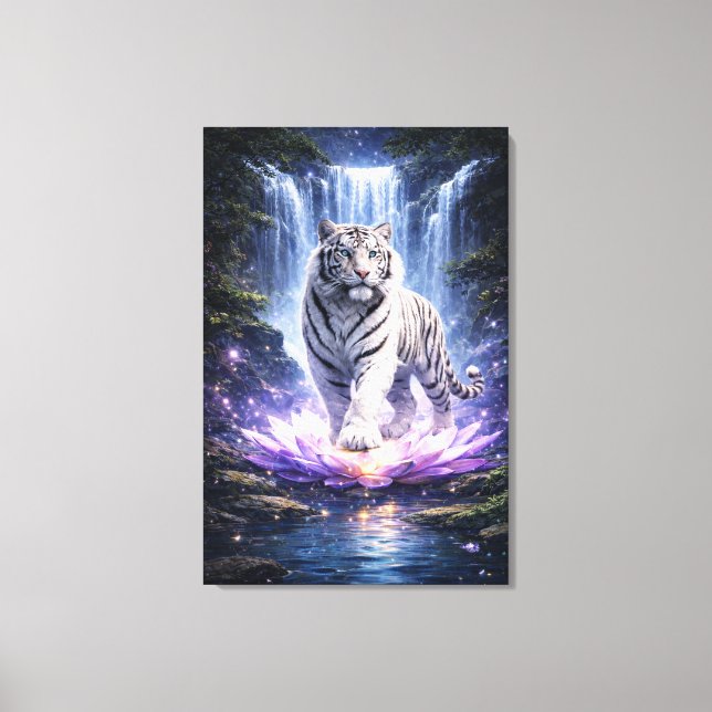 Lienzo White Tiger Fantasy Art | Man Jiang Hong Art Serie (Anverso)