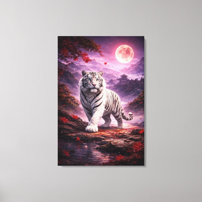 Lienzo White Tiger Fantasy Art | Man Jiang Hong Art Serie (Anverso)
