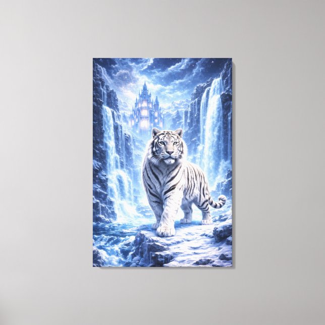 Lienzo White Tiger Fantasy Art | Man Jiang Hong Art Serie (Anverso)