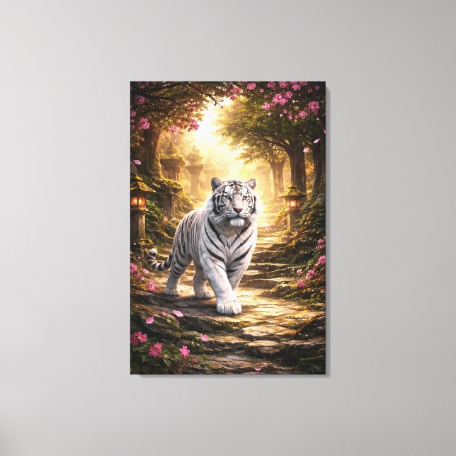 Lienzo White Tiger Fantasy Art | Man Jiang Hong Art Serie (Anverso)