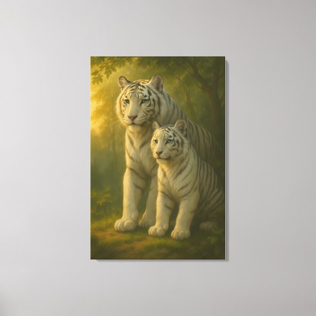 Lienzo White Tiger – Guardian of Light – ManJiangHong Art (Anverso)