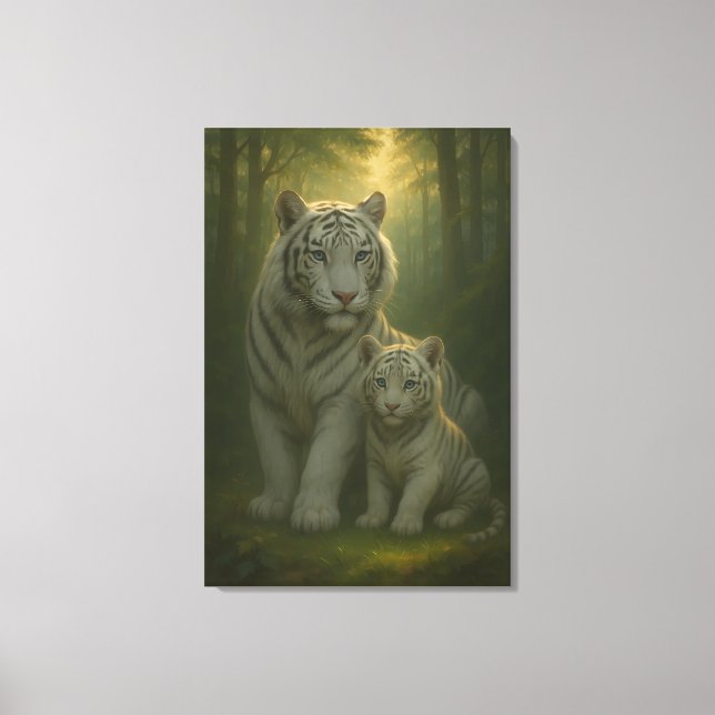 Lienzo White Tiger – Guardian of Light – ManJiangHong Art (Anverso)