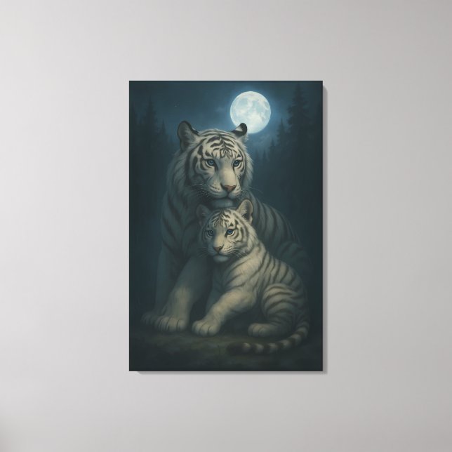 Lienzo White Tiger – Guardian of Light – ManJiangHong Art (Anverso)