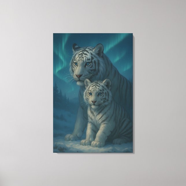 Lienzo White Tiger – Guardian of Light – ManJiangHong Art (Anverso)