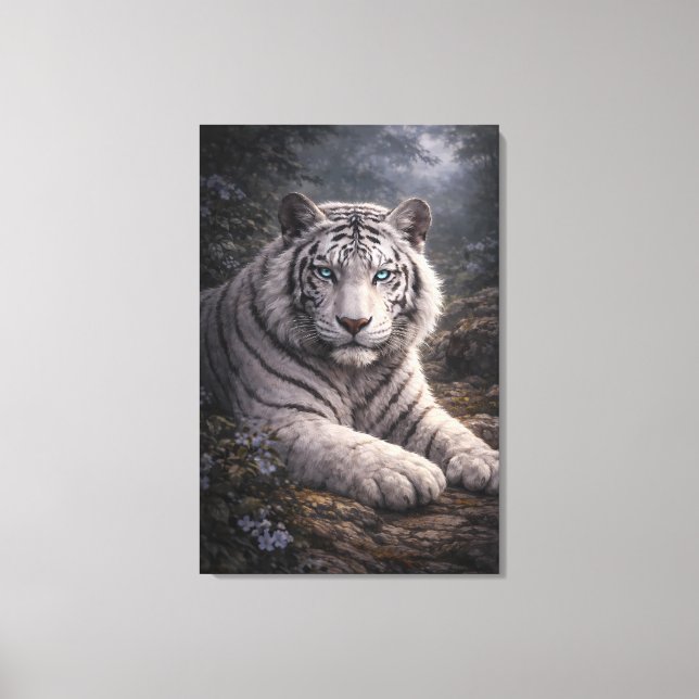 Lienzo White Tiger in Motion – ManJiangHong Art Series (Anverso)