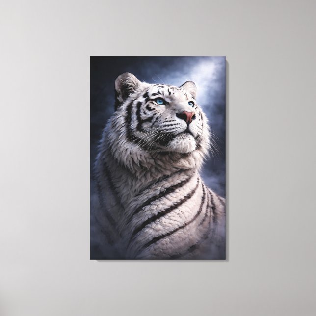 Lienzo White Tiger in Motion – ManJiangHong Art Series (Anverso)