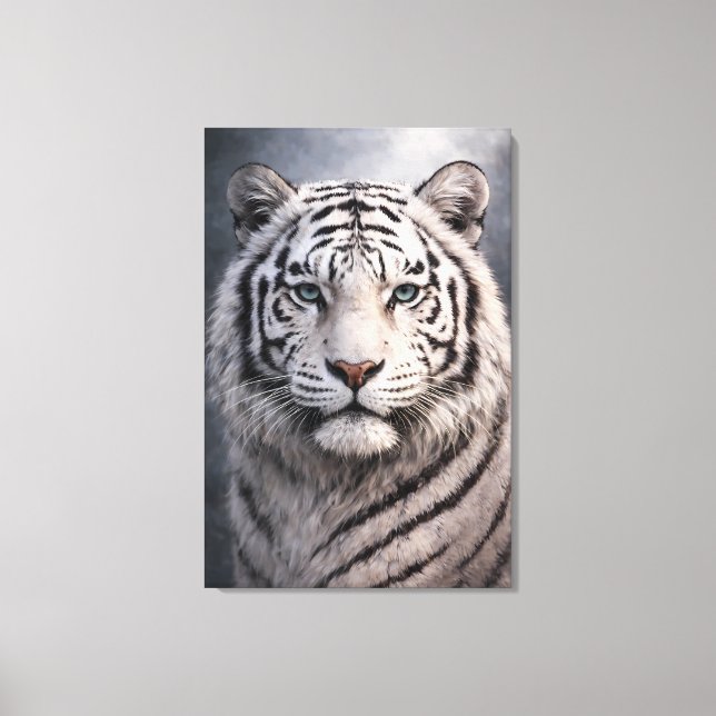 Lienzo White Tiger in Motion – ManJiangHong Art Series (Anverso)