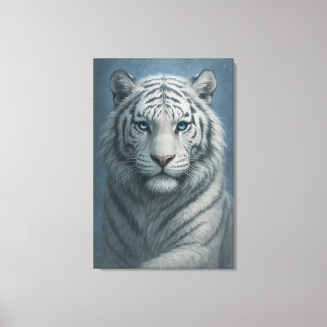 Lienzo White Tiger – Mystical Fantasy Portrait – ManJiang (Anverso)