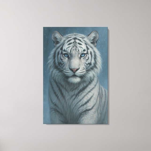 Lienzo White Tiger – Mystical Fantasy Portrait – ManJiang (Anverso)