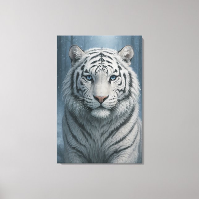 Lienzo White Tiger – Mystical Fantasy Portrait – ManJiang (Anverso)